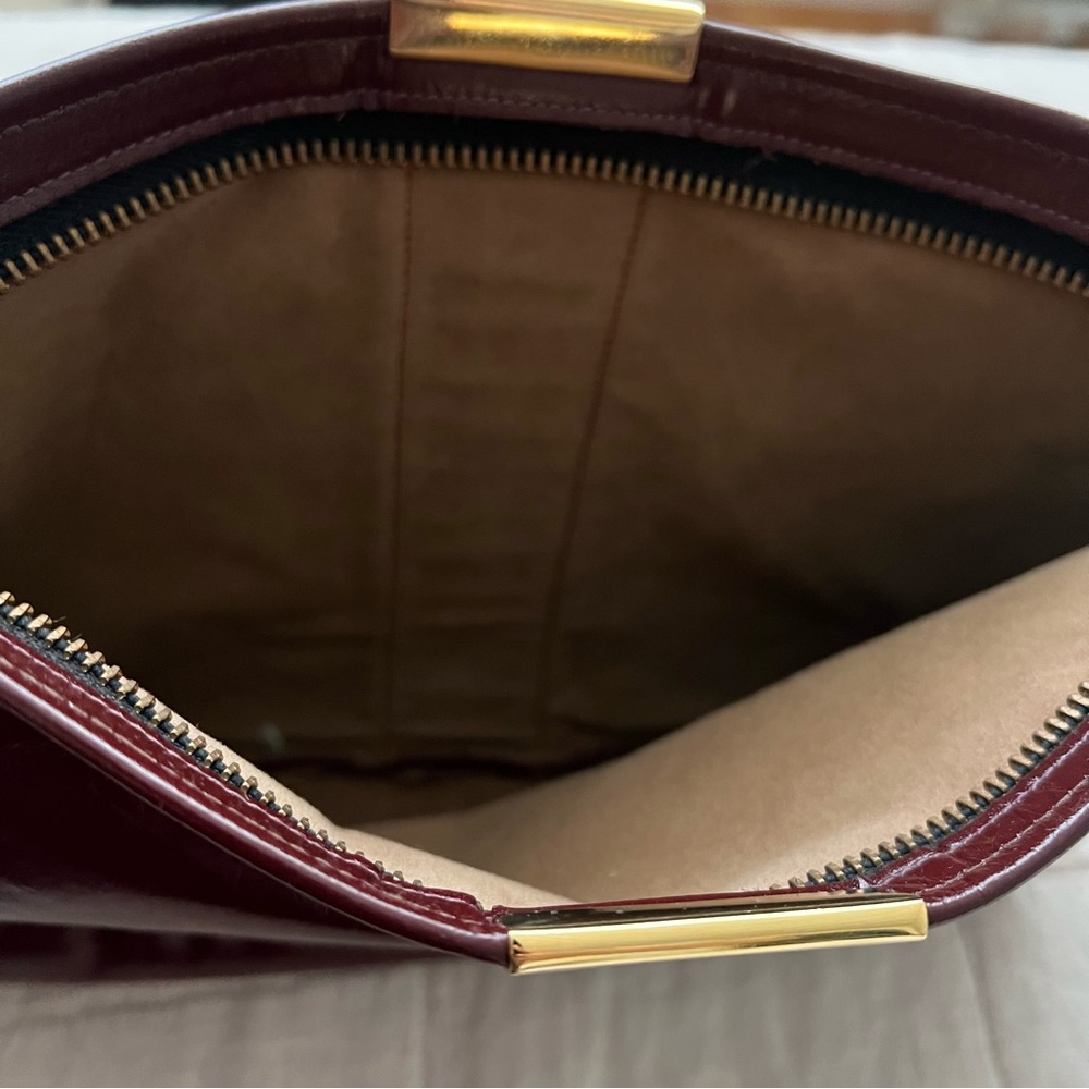 Vintage Brownish/Red Leather Clutch - Picture 6 of 6